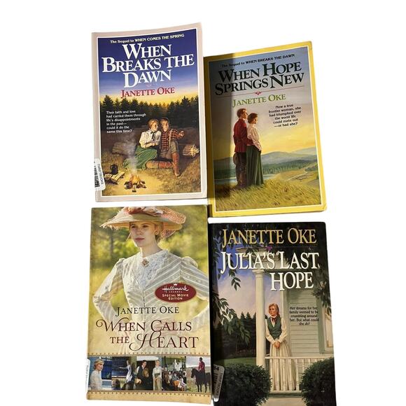 Jannette Oke Novels when calls heart, breaks dawn, hope springs new, Julia Books - Picture 1 of 2
